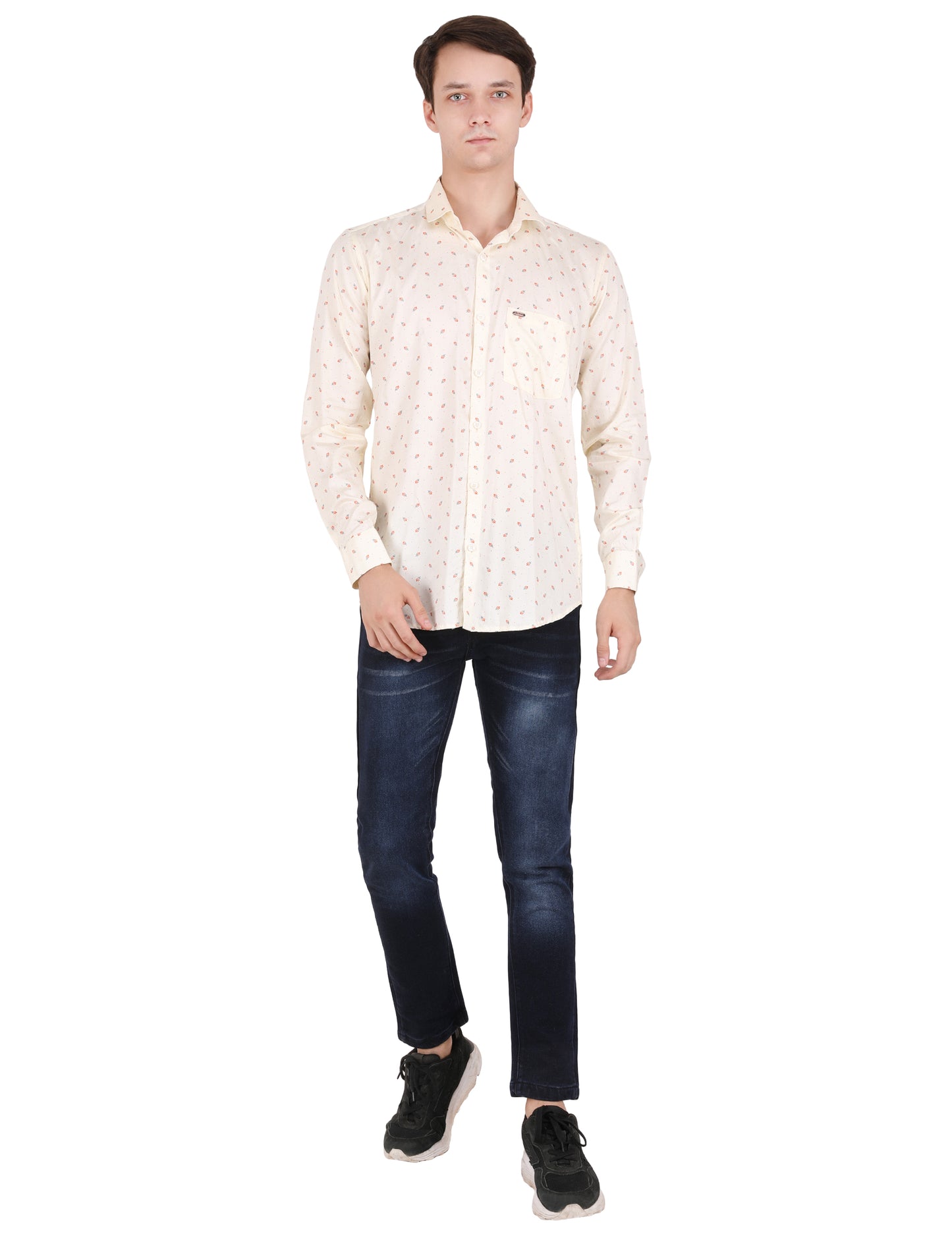 Vibrant Printed Yellow Shirt - Trendy Men's Fashion | Shop Now