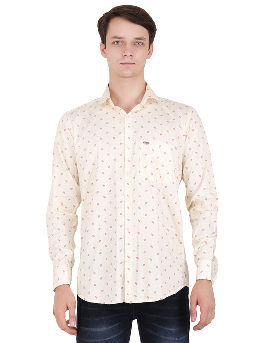 Vibrant Printed Yellow Shirt - Trendy Men's Fashion | Shop Now