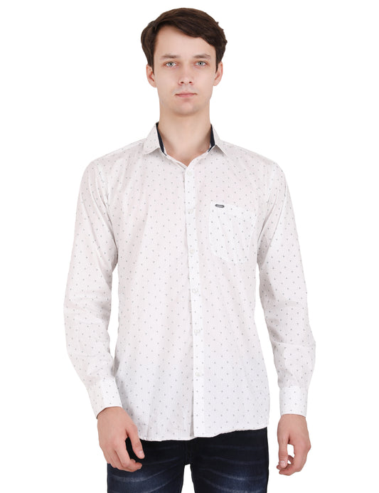 Classic Printed White Shirt for Timeless Style | Shop Men's Fashion Online